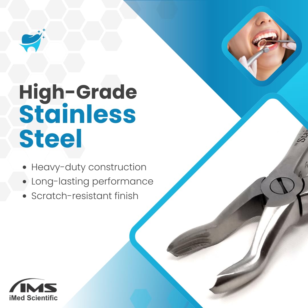 IMEDS Dental Extracting Forceps Pedo-A Stainless Steel Tool for Tooth Removal with Serrated Beaks for Strong Grip Durable & Ergonomic Design