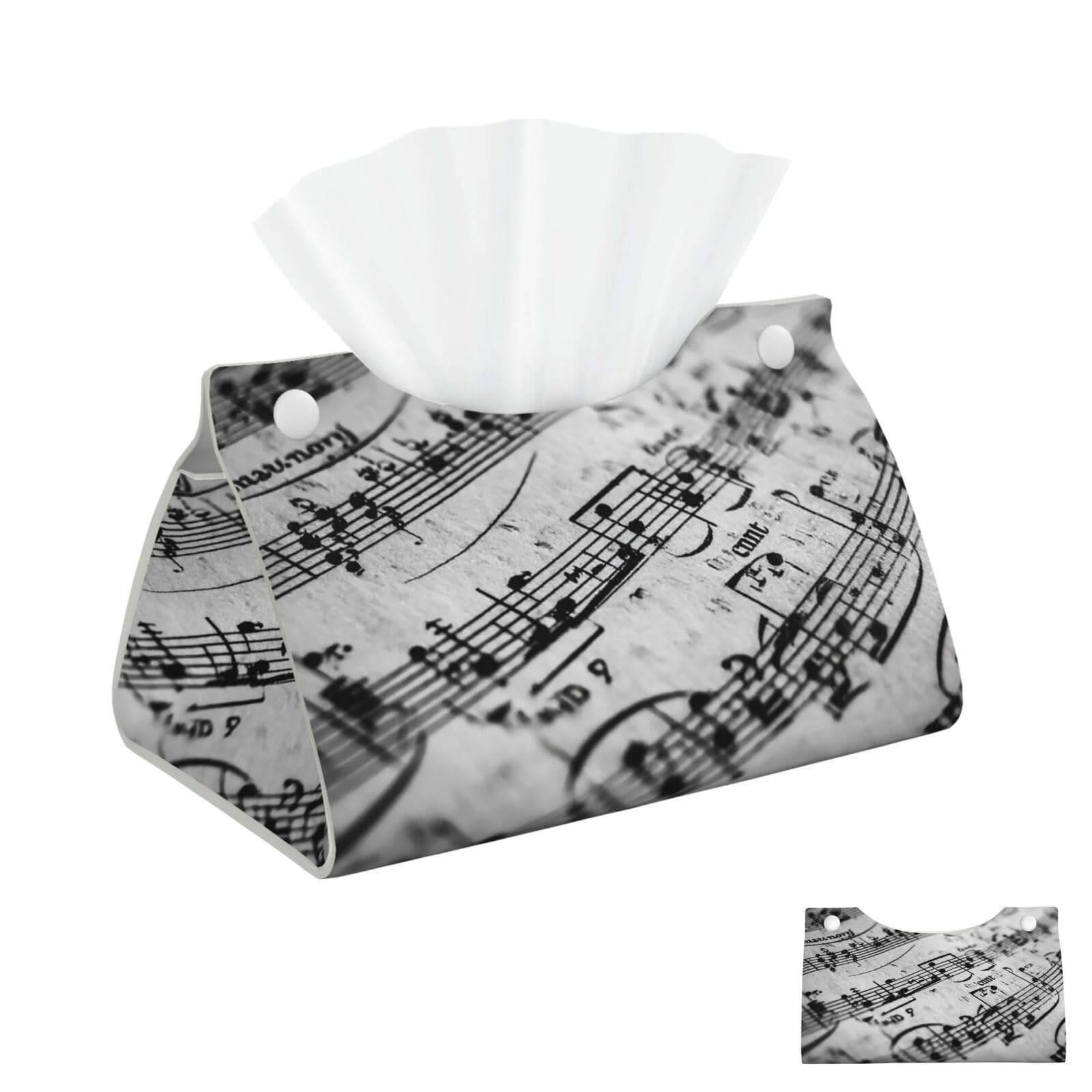Sheet Music Notes Tissue Box Cover Square Cube Boxes
