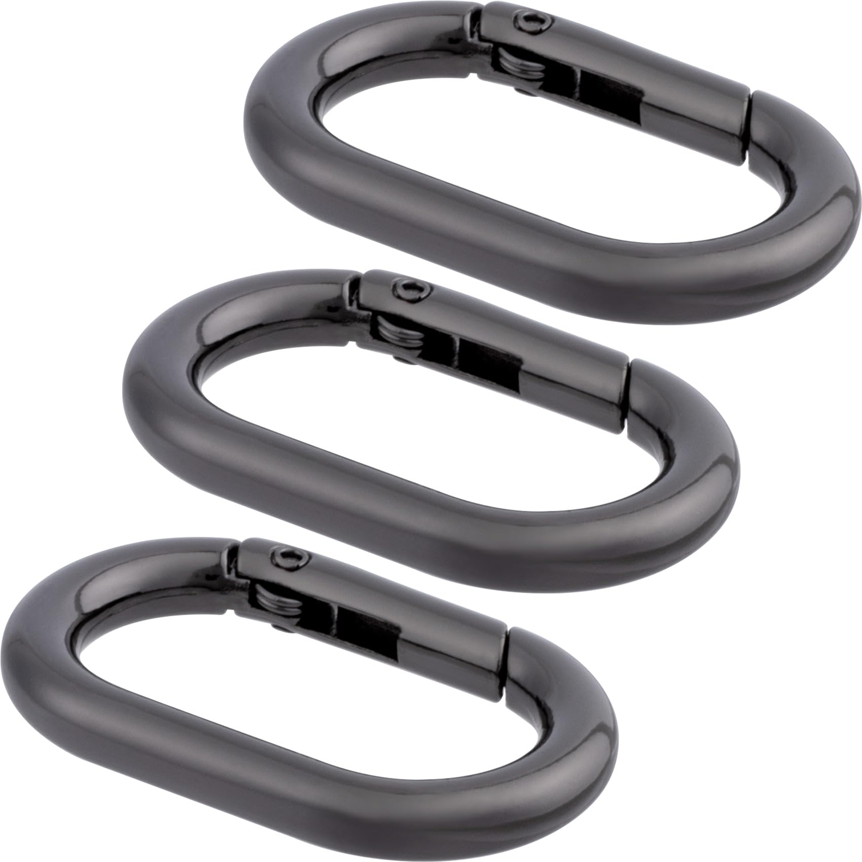 Oval Spring Ring Clips, Metal Keyring Purse Clip