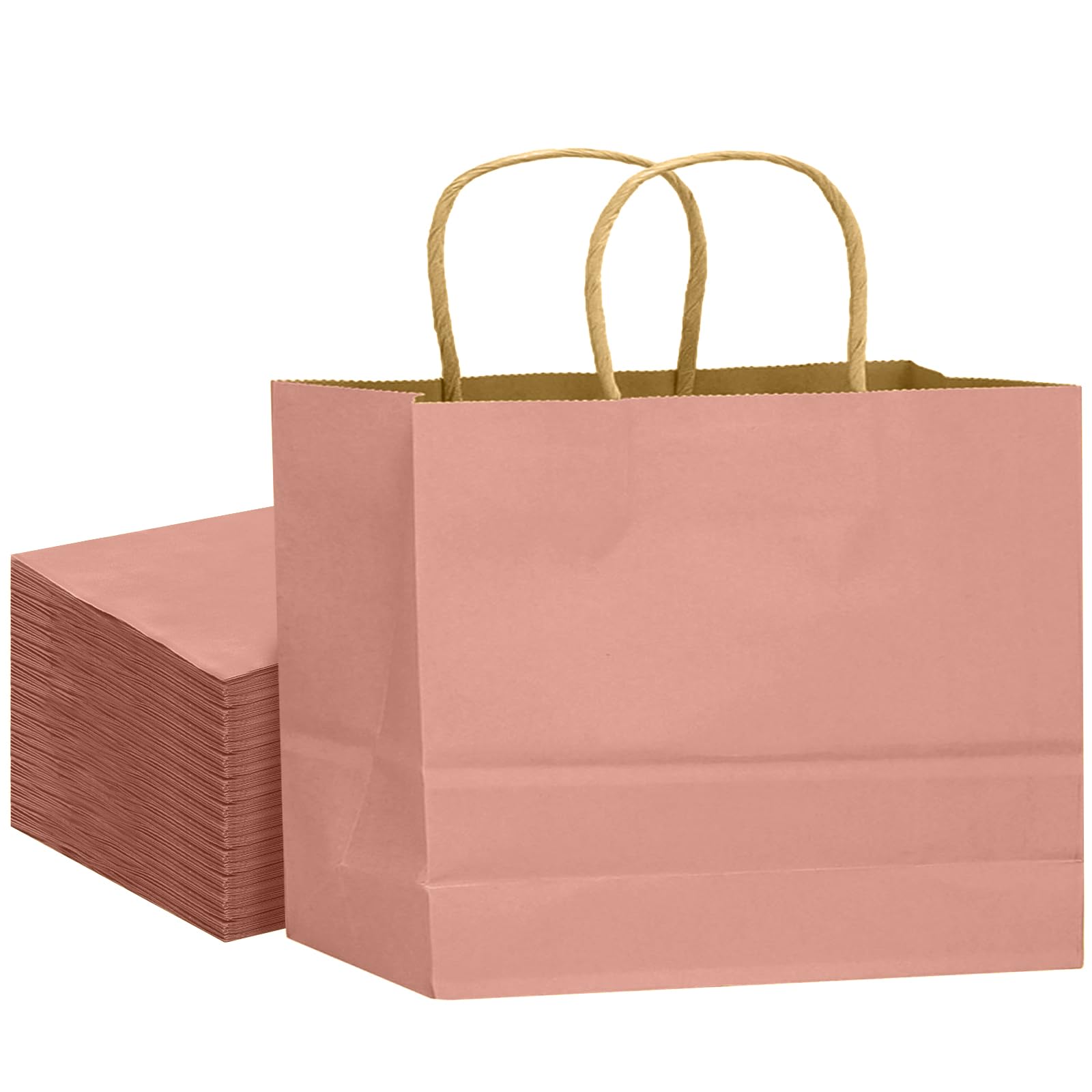Gcardist Pack of 16 Paper Gift Bags with Handles Bulk 32 x 25 x 11 cm Pink Bags Multiple Uses (13 x 4.5 x 10 inches, Wide Large) — image 1