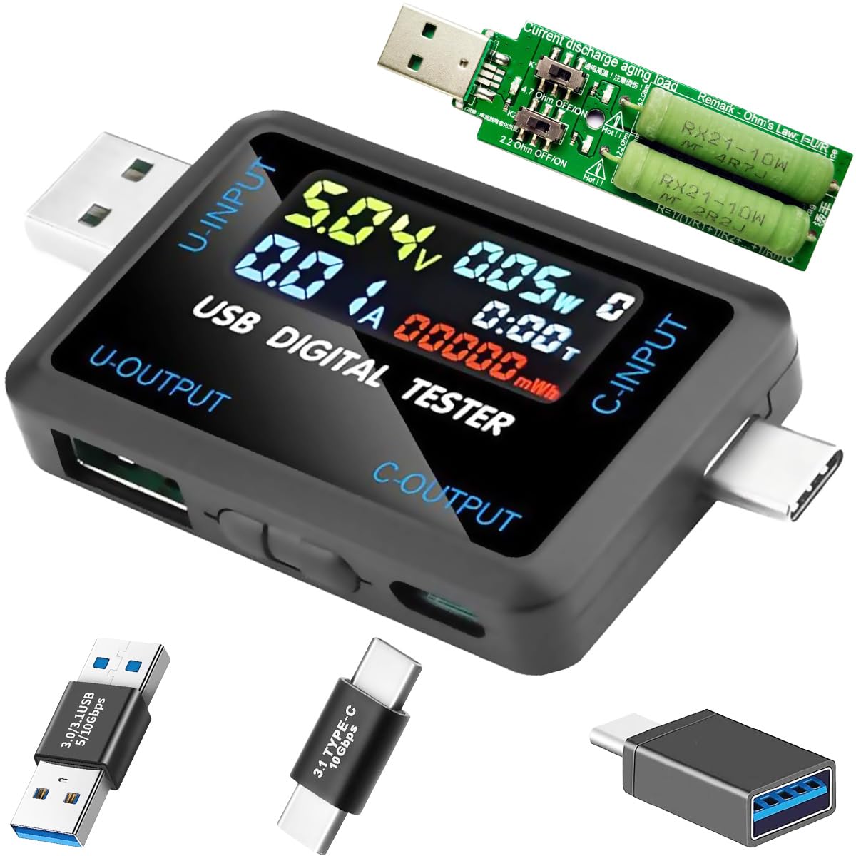 Amazon | Youmile USBテスタータイプC多機能デジタルテスター電圧電流