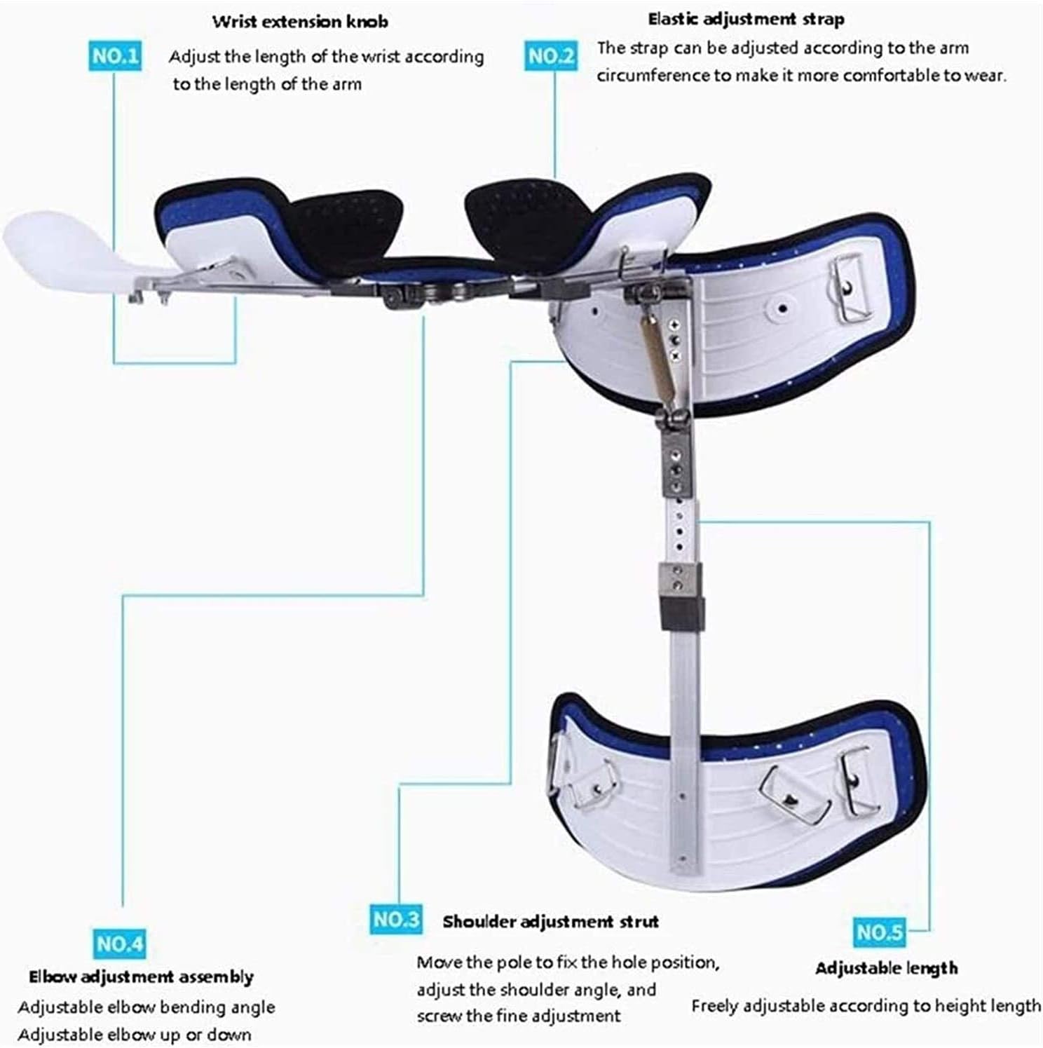 Shoulder Abduction Orthosis,Arm Sling Shoulder Immobilizer Elbow Brace Fracture Fixed Adjustable Arm Support for Rotator Cuff, Dislocated Ac Joint