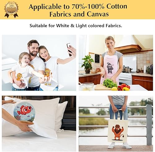 Miniatura 6 de TransOurDream Tru-Heat - Papel de transferencia para impresora de inyección de tinta y láser (20 hojas de 8.5 x 11, 3.0) vinilo de transferencia de