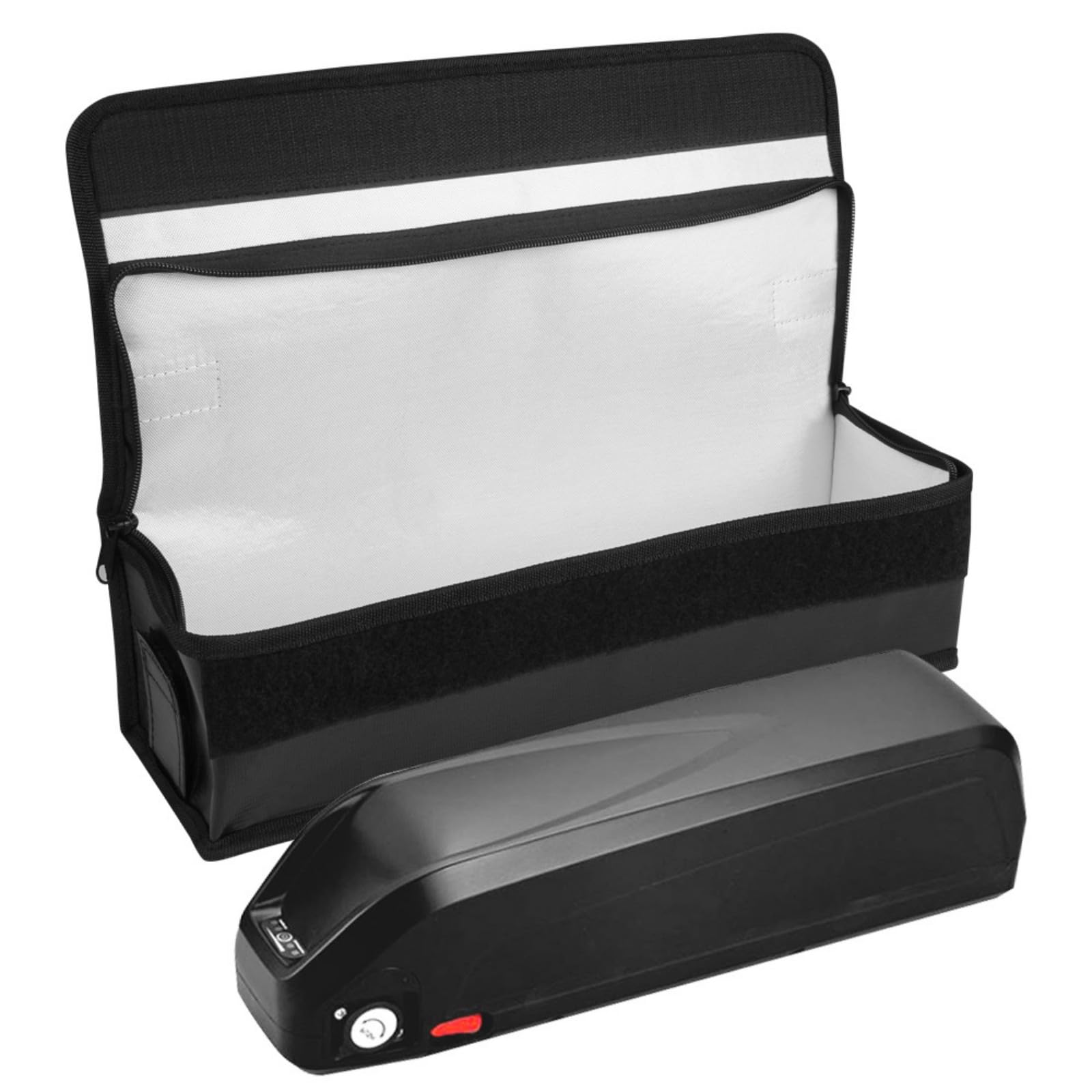 Flammensichere Batterie Aufbewahrungstasche, verdickte Schicht, feuerbeständig, leichtes Design mit glatten Reißverschlüssen für Drohnen, tragbare, flammensichere Batterie Sicherheitstasche