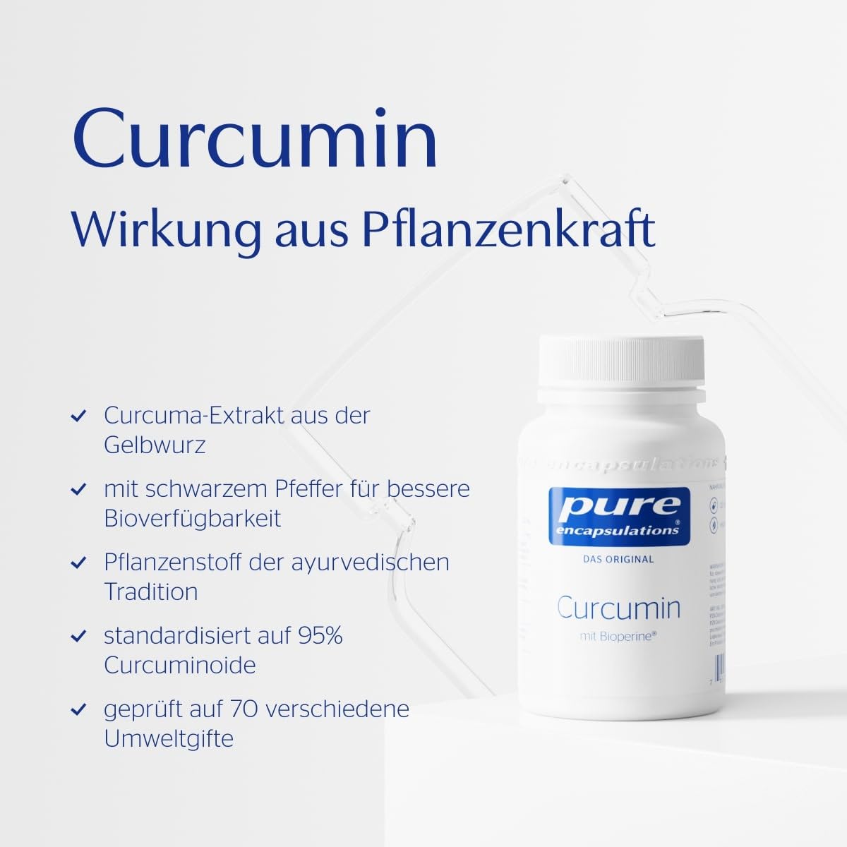 Pure Encapsulations - Curcumin mit Bioperine - Kurkuma Extrakt - Unterstützt Verdauung & Leberfunktion - 120 Kapseln