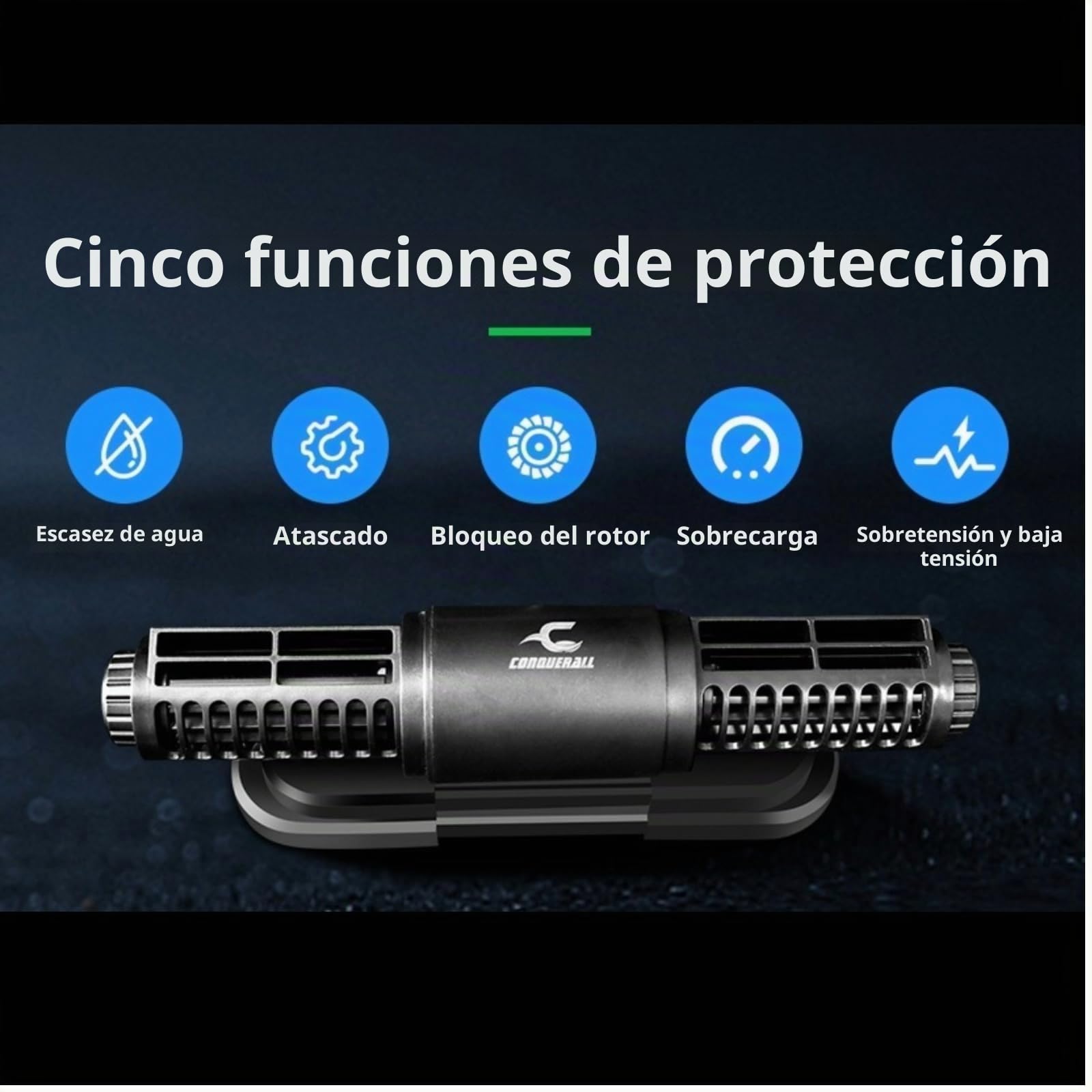 CONQUERALL CHS-45 DC 24V Bomba de Olas de Flujo Cruzado 6000～28000L/H 45W Adecuada para Acuicultura