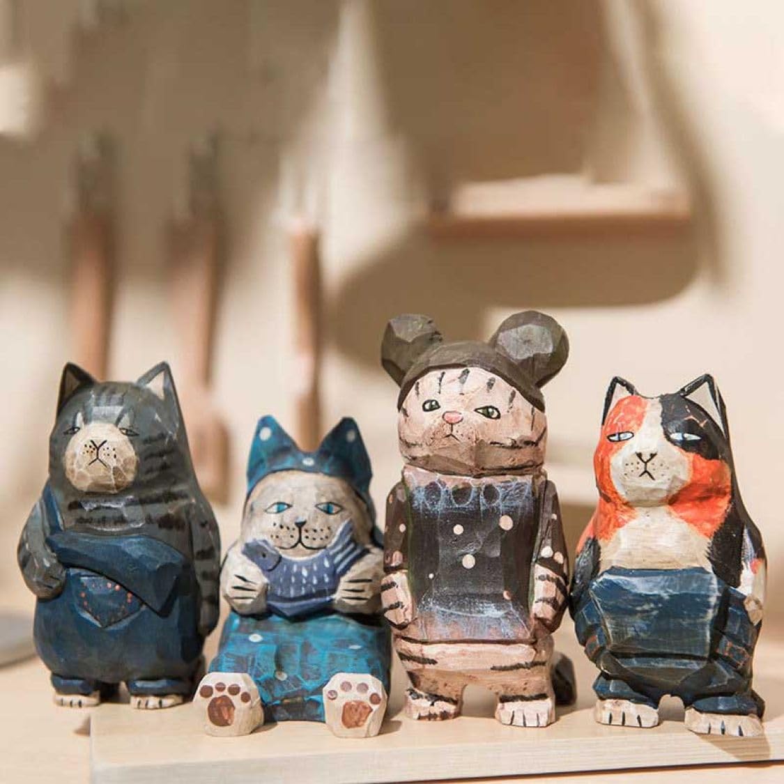 【ねこ】オブジェ2点まとめ買い 楽天市場】猫の置物 子猫のお願い サバトラ 041QB キャット