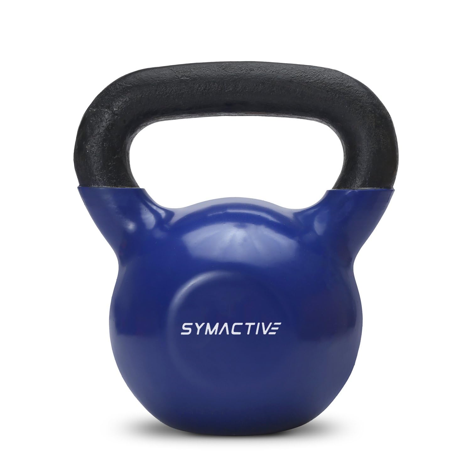 Amazon Brand - Symactive Vinyl Coated Solid Kettlebell for Gym Exercises (18 Kg)