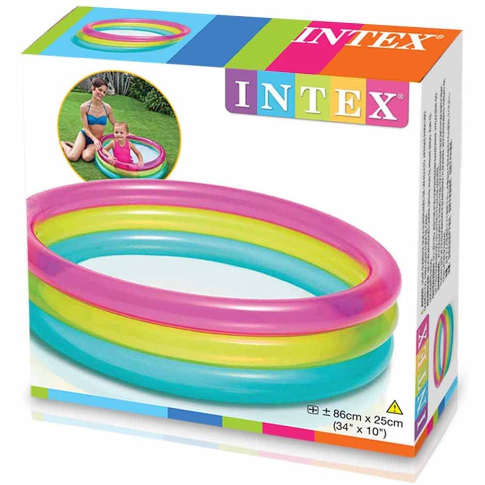 Intex Rainbow Baby Pool, Multi-Colour