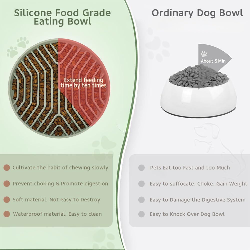 Inserti Per Ciotola Slow Feeder - Anti Ingollamento Per Cani E Gatti In Silicone Alimentare - Foto 8
