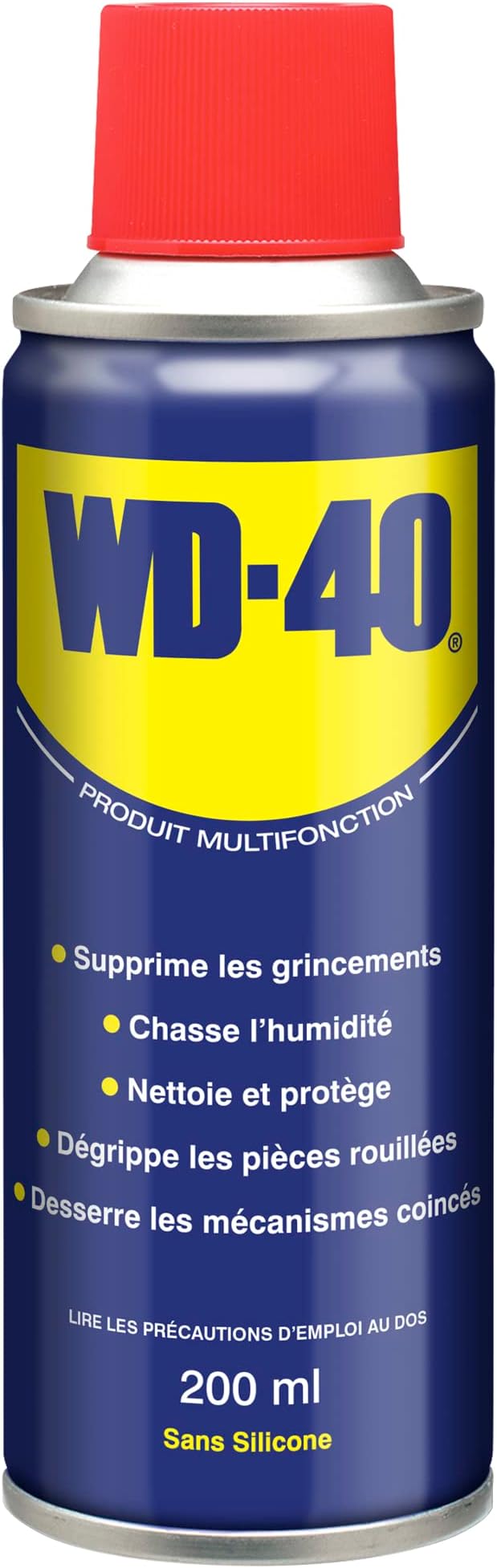WD-40 Multi-Use 200ml Spray Aerosol Can All-Purpose Lubricant, Cleans Rust, for Home & Workshop Use