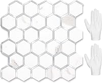 Vista 20 de STICKGOO Azulejo Hexagonal de Despegar y Pegar para Salpicadero, Azulejo Adhesivo para Salpicadero de Cocina y Baño, Aspecto de Mármol Beige PVC