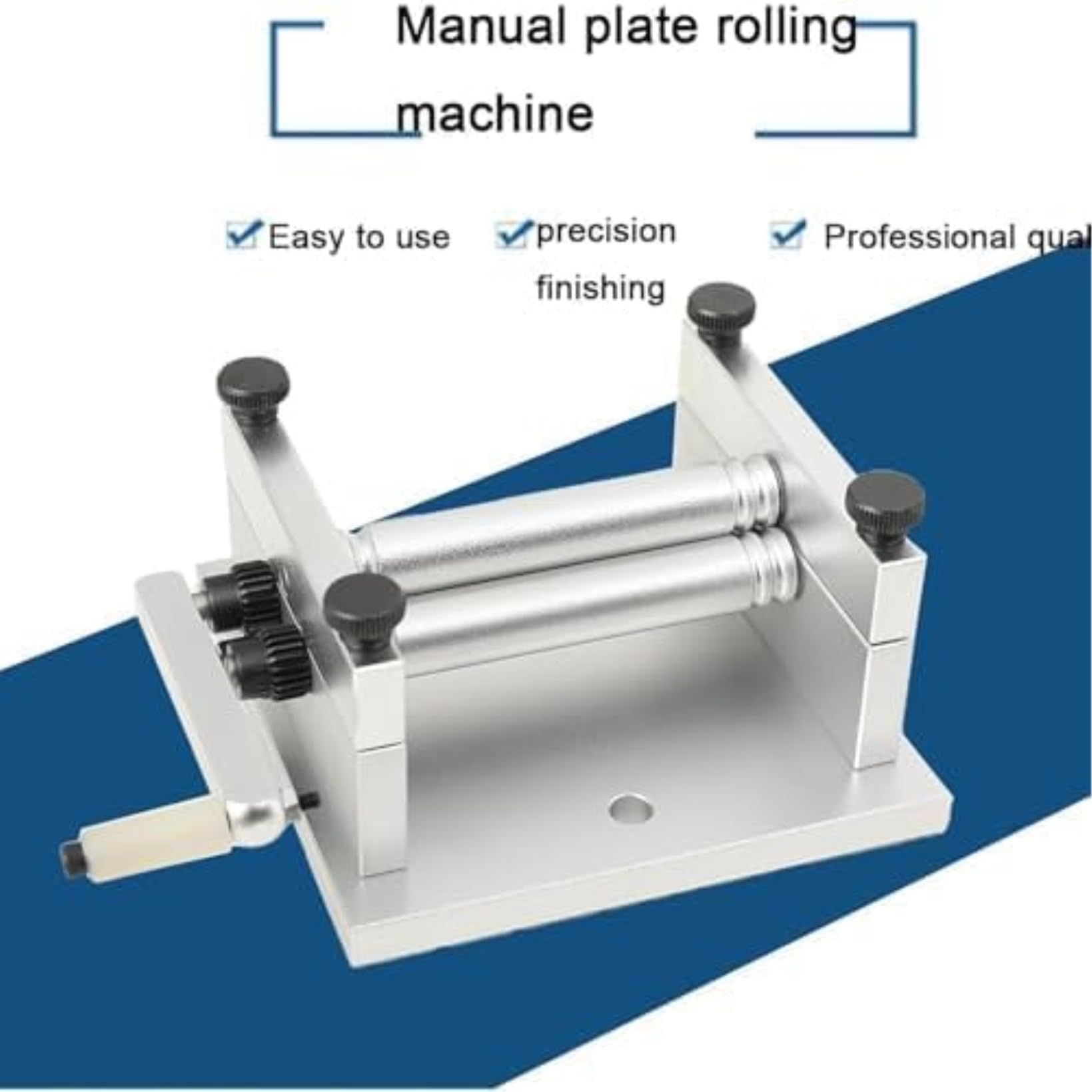 Ręczne narzędzie do gięcia metalu do blachy 60 mm, rolka korbowa do produkcji biżuterii i modelarstwa, idealna do projektów profesjonalnych i DIY