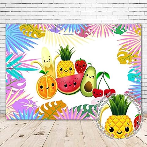 Similar Hey Bear Sensory Fruit Birthday Decorations Backdrop 7x5ft Happy Birthday Hey Bear Sensory Backdrop for Parties Vinyl Fruit 1st Birthday Background for Girls, One Size Cover