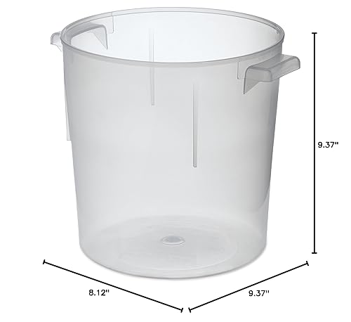 Miniatura 8 de Carlisle FoodService Products Bain Marie Contenedor de almacenamiento de alimentos para cocinas, restaurantes, catering, plástico, 6 cuartos,
