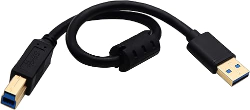zdyCGTime Cable extensor de impresora 3.0, chapado en oro USB 3.0 A macho a 3.0 tipo B macho USB cable escáner de alta velocidad compatible con HP,