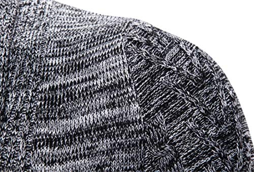 HZCX FASHION Men's Slim Fit Long Sleeve Open Front Cardigan Sweater with Pockets4