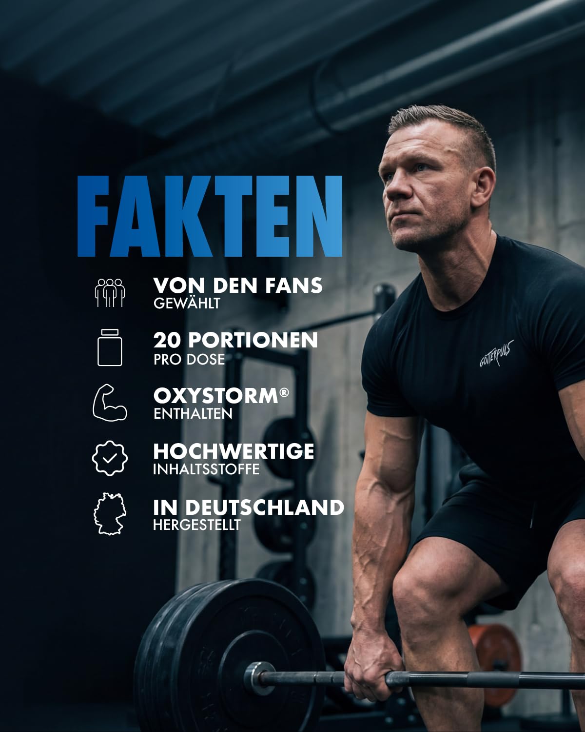 Götterpuls ULTRA Pre Workout 480g Pulver COMMUNITY EDITION 2026 | 200mg Koffein – L-Citrullin, OXYSTORM, Citicolin & Cyclic Dextrin – Vegan – 20 Portionen – Erdbeere-Ananas-Kokos