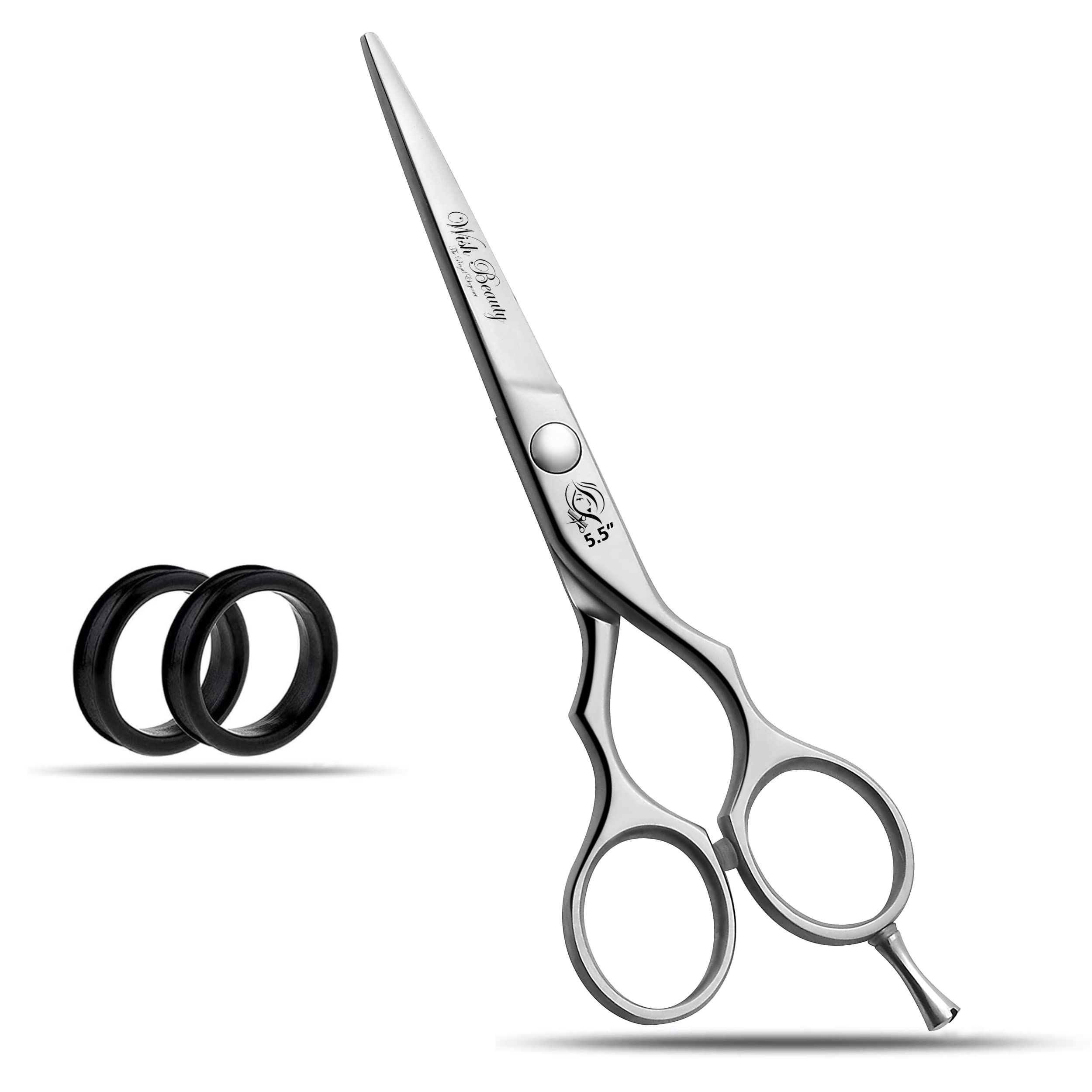 Glamified , Glam Men's Silver Glamified Glam Hairdressing Barber Hair Scissor For Professional Hairdressers Barbers Stainless Steel Hair Cutting Shears - For Salon Barbers, Wo, Children And Adults