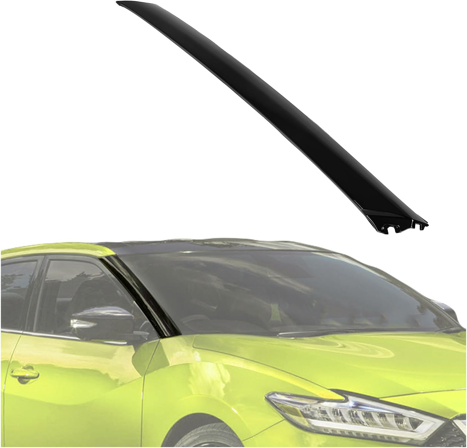 HECASA A-Pillar Trim Compatible with 2016-2023 Nissan Maxima Replacement for 76836-9DD0A 768369DD0A Front Windshield Outer Pillar Trim Molding Passenger Side