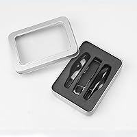 Vista 8 de QBUC Funda para llavero Porsche, 3 piezas pintadas compatibles con Porsche Cayenne Panamera Macan 911 Boxter Cayman (negro)