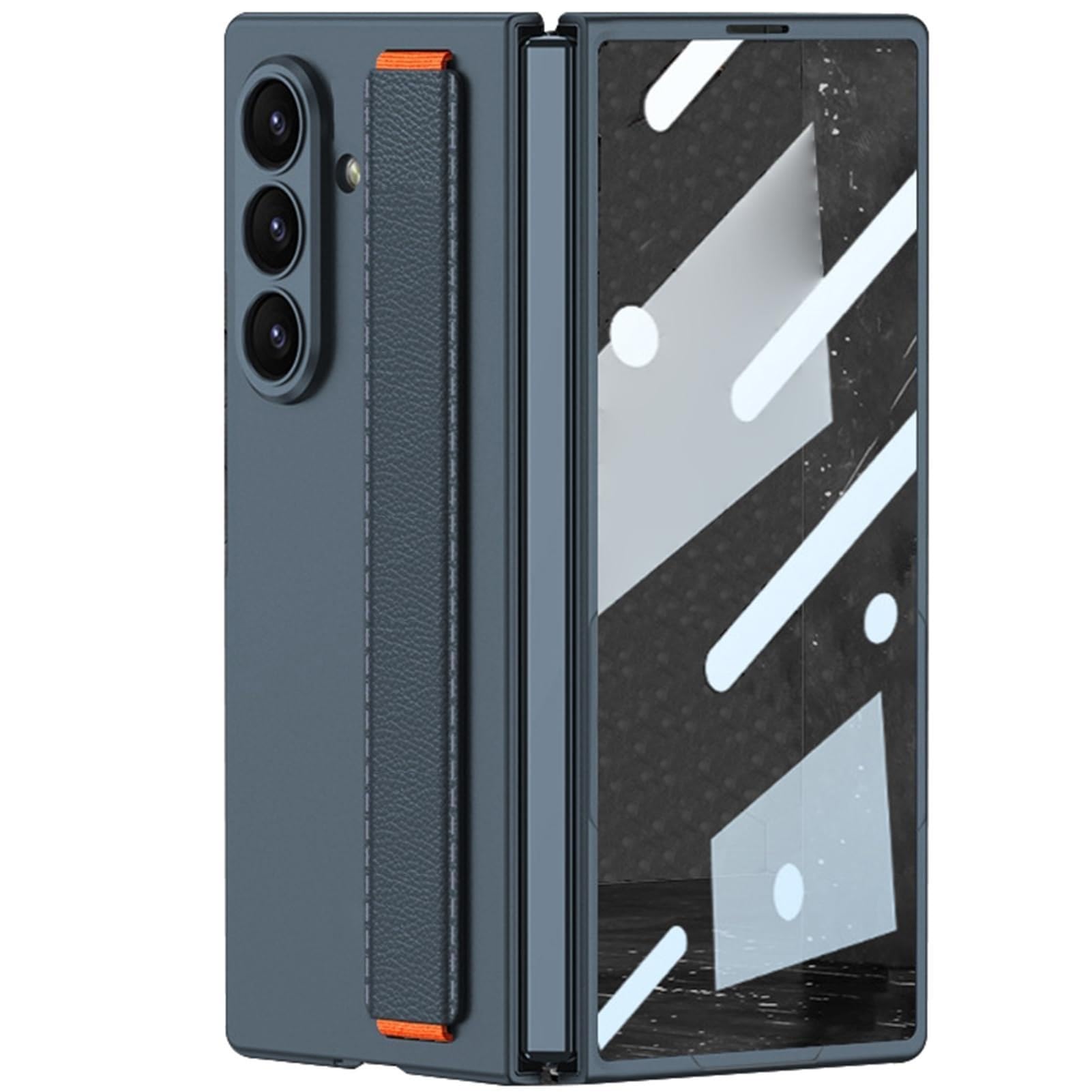 Custodia Per Samsung Galaxy Z Fold 8 Ultra, Magnetico Case | With Ricarica Wireless Antiscivolo Wristband Staffa Custodia(Grigio)