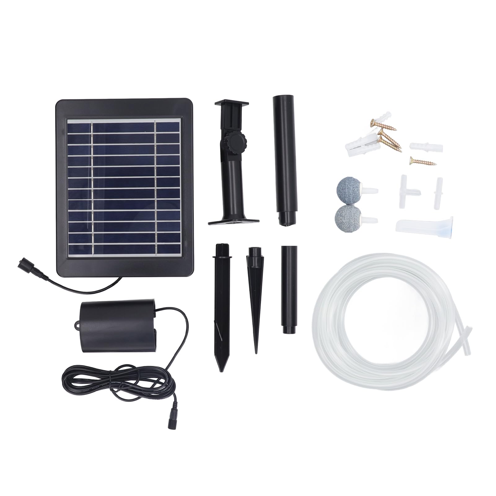 FTVOGUE Bomba de Oxígeno Solar Bomba Aireadora Ajustable con Panel Solar