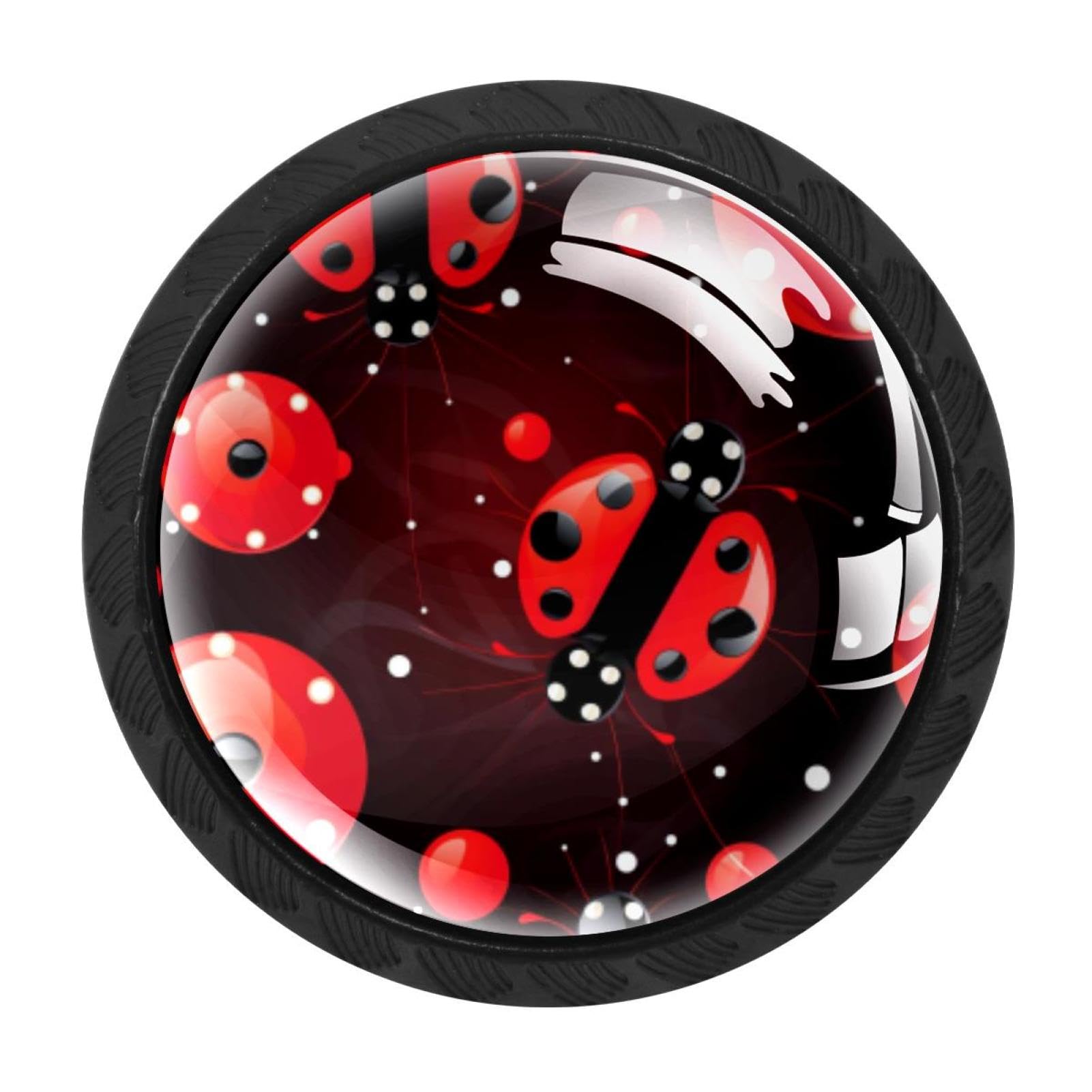 CHENZZZZ 4 Pieces Kitchen Cabinet Knobs Ladybird Drawer Knobs Dresser Knobs Drawer Pulls Door Knobs Dresser Drawer Handles Knobs for Dresser Drawers