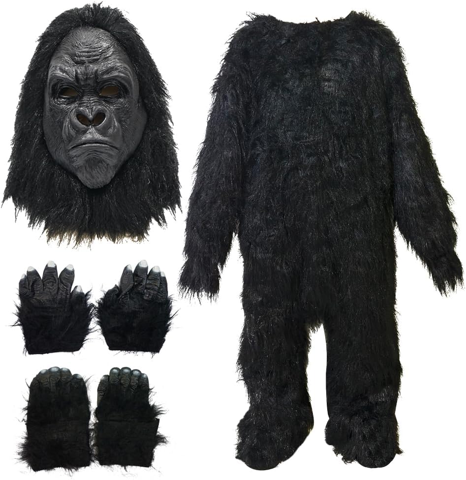 EraSpooky Adult Gorilla Halloween Costume Men's Realistic Ferocious Chimpanzees Cosplay Suits - Image 7