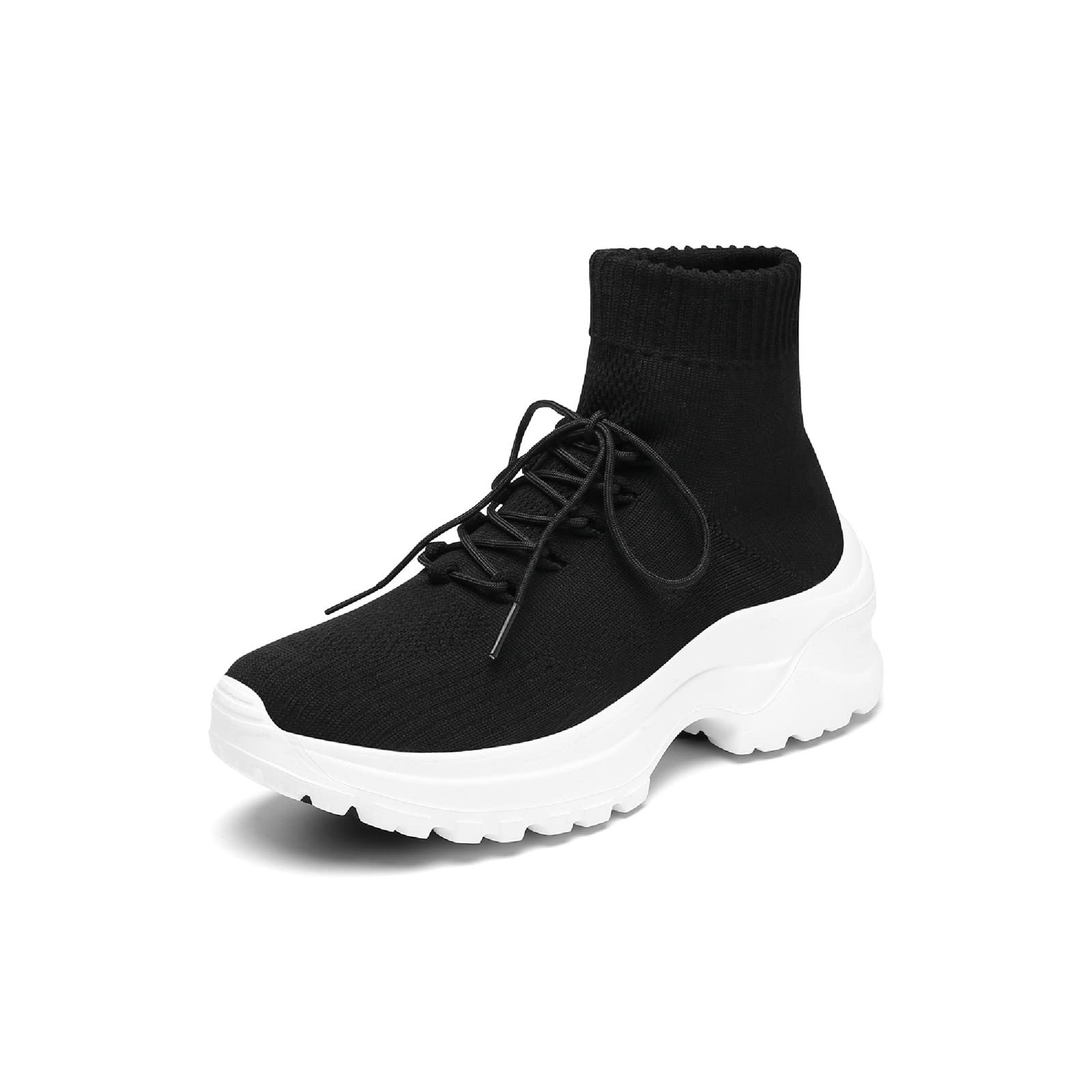 Women's Platform Sneakers Walking Shoes, Arch Support Slip-on Comfortable Lightweight Sock Sneakers for Office Work Home Casual Nurse Running Jogging