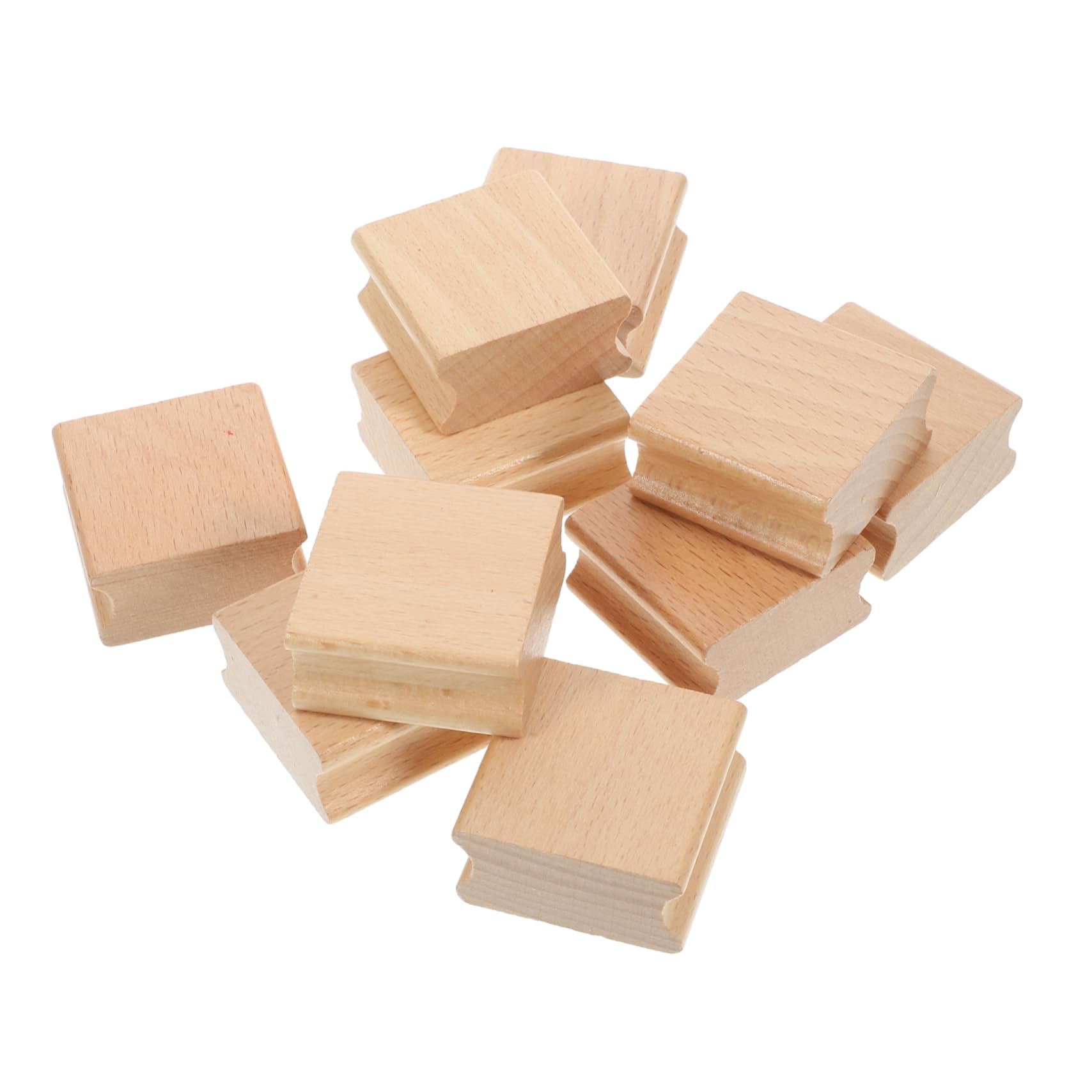 DOITOOL 40 Stck. Teiliges Holzstempel zum Selbstgestalten Blanko DIY Siegel aus Buchenholz Runde Kanten für Bastelprojekte Geschenkanhänger Kinderhandwerk und Scrapbooking