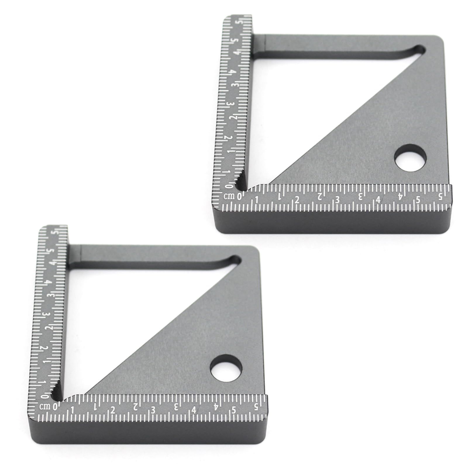 Hzbb Without Slider Multiple Function Aluminum Metal Woodworking Ruler For Height Width Depth Angled Measurement In Carpentry Projects Multiple Function Woodworking Ruler Aluminum Metal