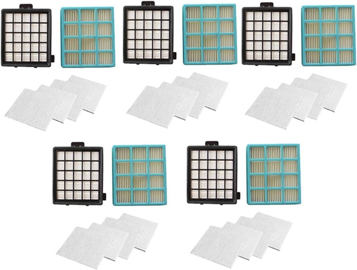 AS94-10個フィルター＆20個モーターコットンフィルター、Philips、FC8134 FC8135 FC8136 FC8142