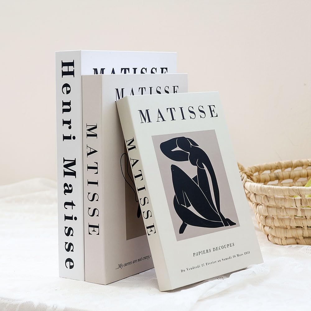 Beautiful Decorative Book - Decorative Books for Home Decor - Set of 3 Coffee Table Books Boxes- Fake/Faux Books for Coffee Table,Book shelf,Living Room Decor, Magnetic Storage Box