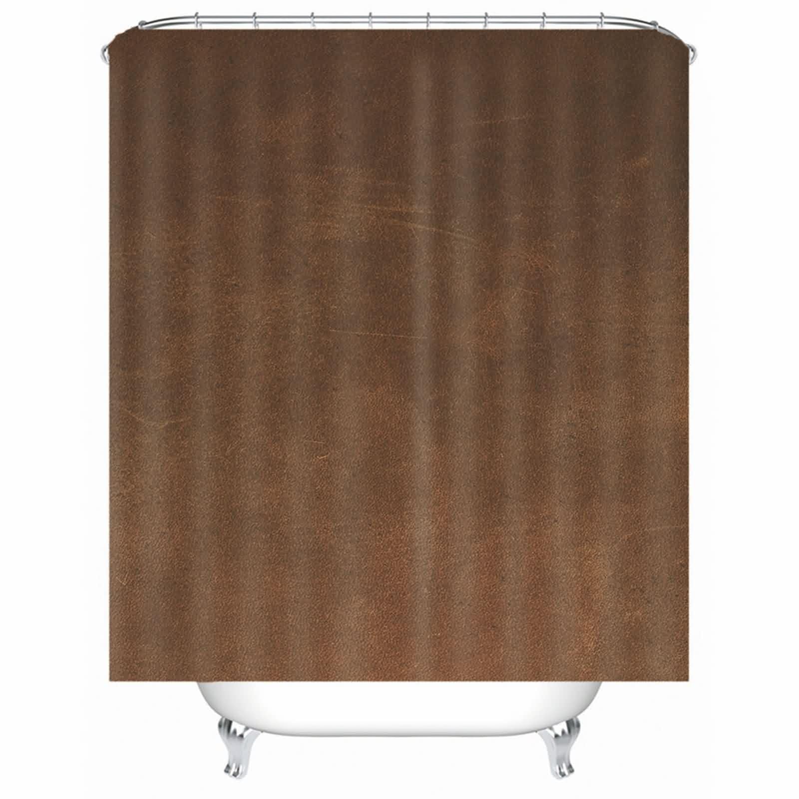Rideau de salle de bain marron en polyester pour une douche cocooning