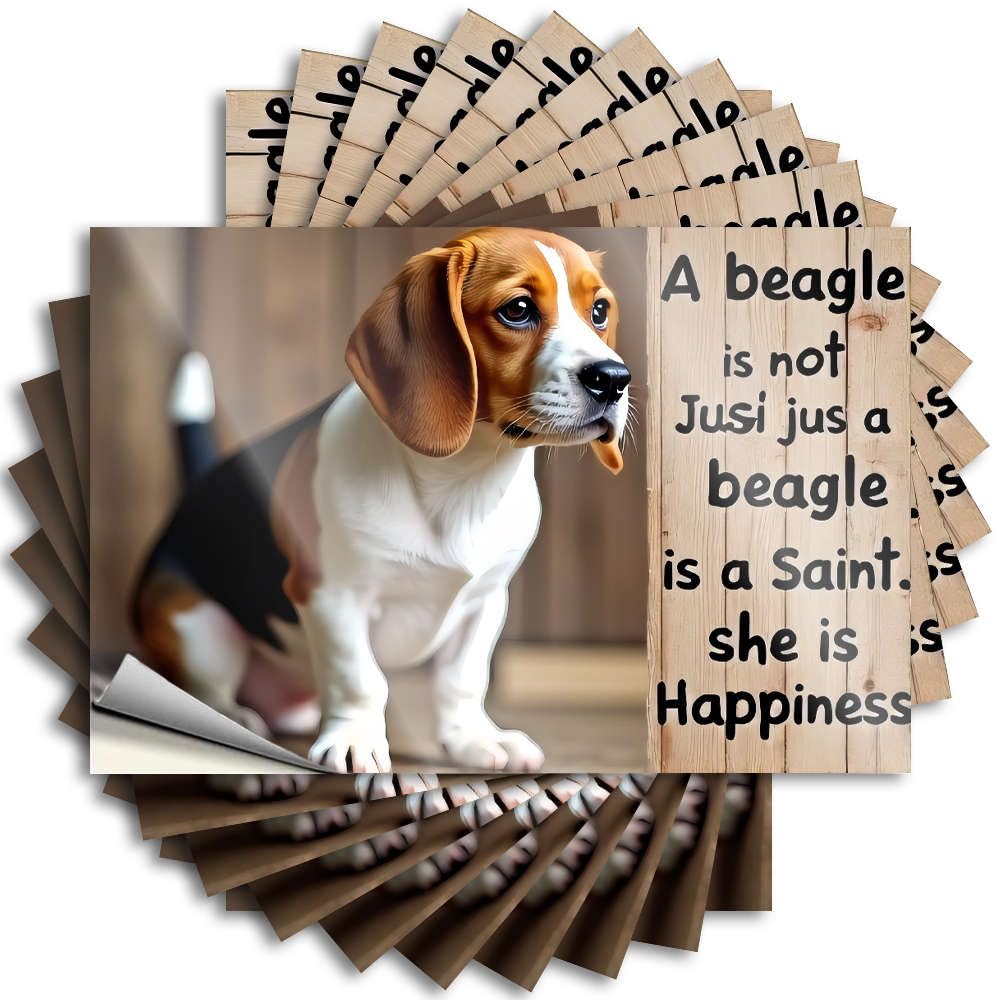 A Beagle is Not Just A Beagle, She is Happiness. Books Winter - Decals Water Waterproof Decal(6X9CM)