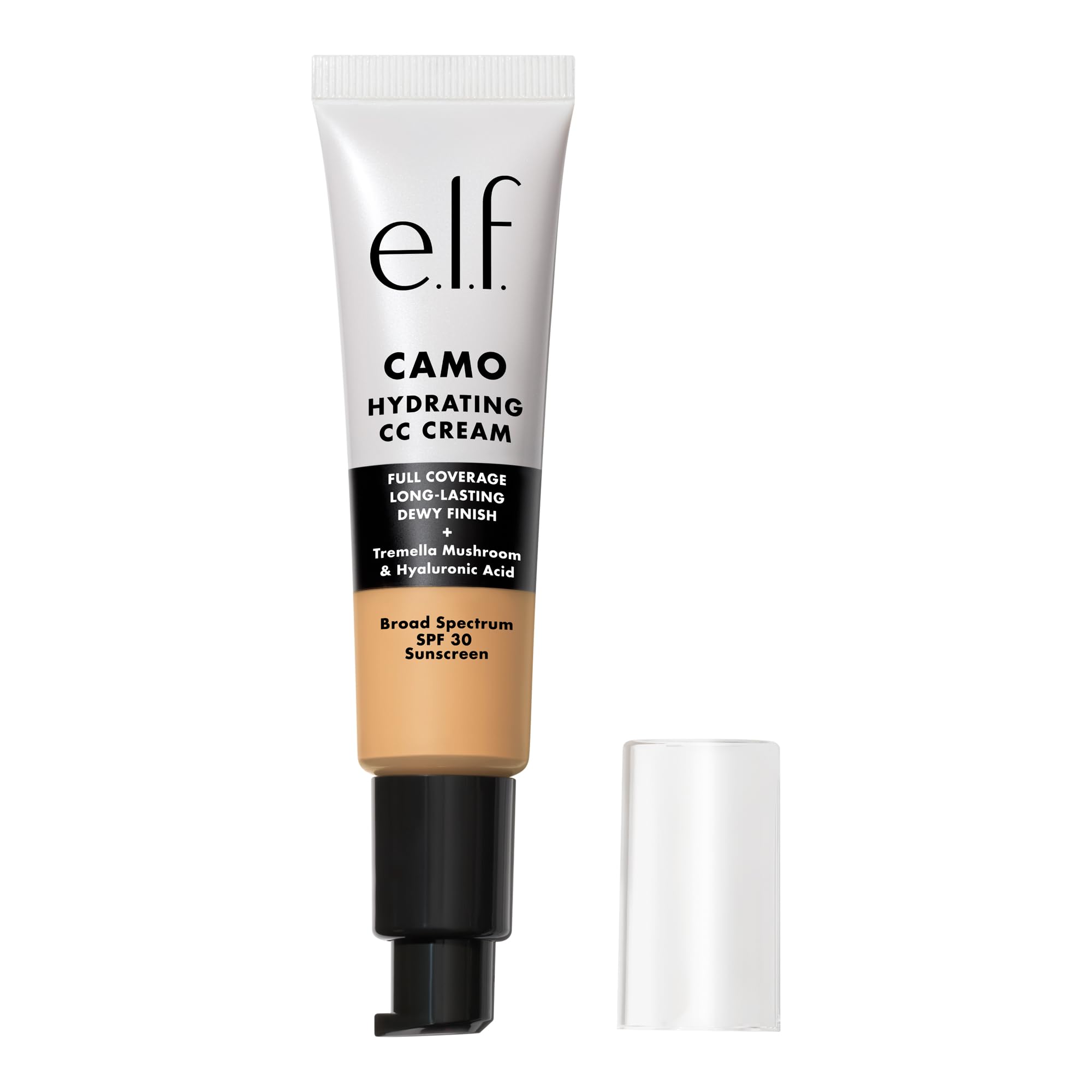 e.l.f. Hydrating Camo CC Cream, Colour Correcting Full Coverage Foundation For A Dewy Finish With SPF 30, Vegan & Cruelty-Free, Medium 330W