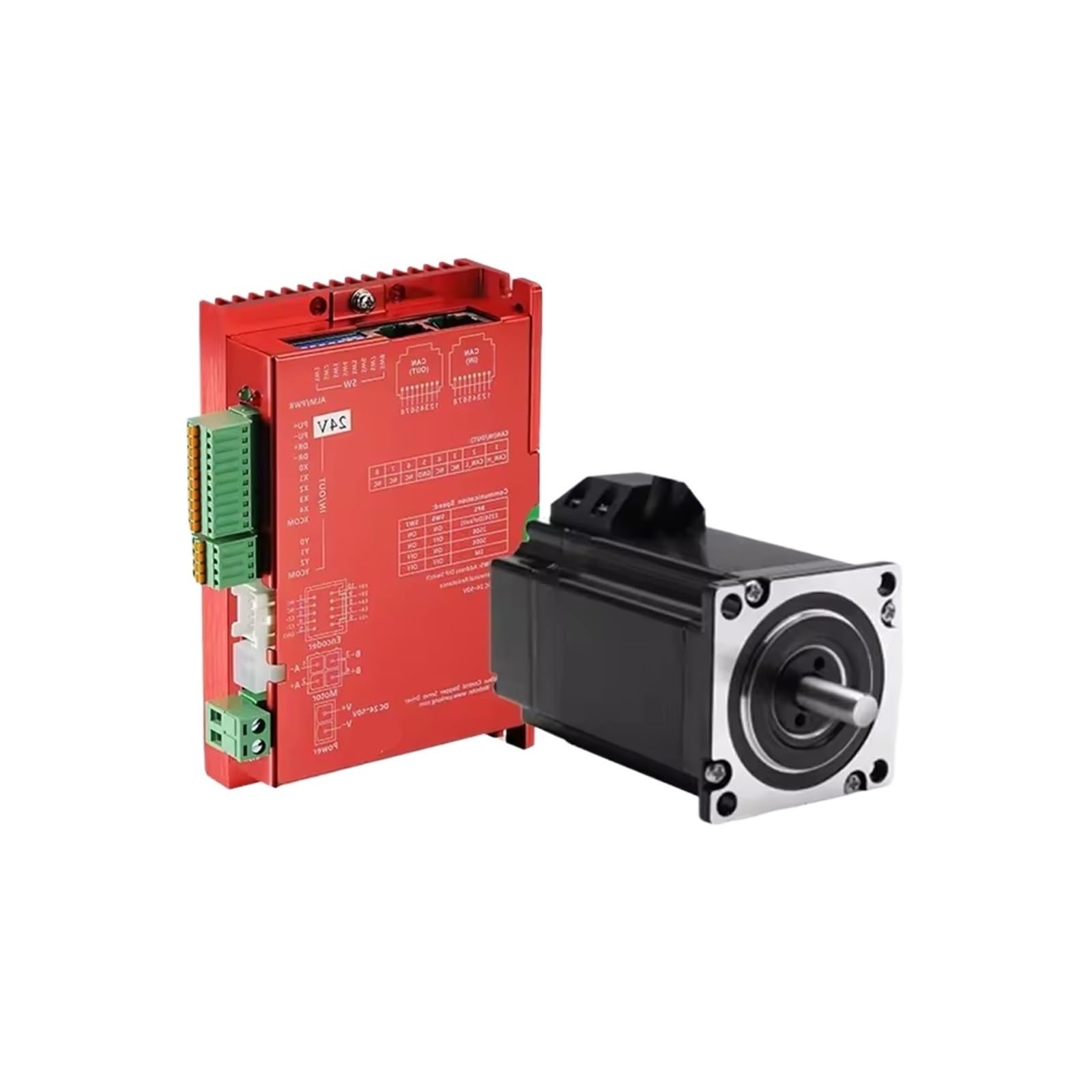 Servomotor híbrido y controlador 2 fases RS485 57 mm 24 V 50 NEMA 23 Controlador de motor paso a circuito cerrado,Industrial y bricolaje(NEMA34 PHM86S)