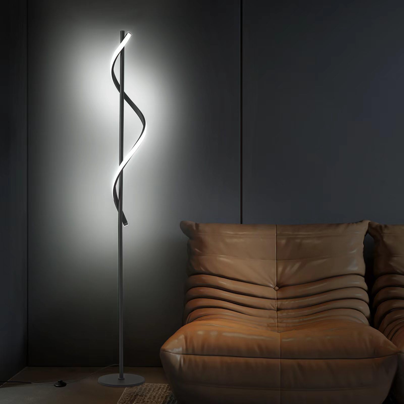AManLife LED Floor Lamp, 40W Floor Lamps for Living Room, 3 Colour - 5 Levels of Brightness, 63" Standing Lamp Suitable for Living Rooms, Bedrooms, Offices Lamp (with Remote Control + UK-Style Plug)