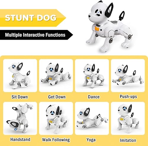 Vista 3 de Robot de control remoto para niños, robot interactivo que actúa como un perro real, robot de mascota sígueme, juguete inteligente de robótica