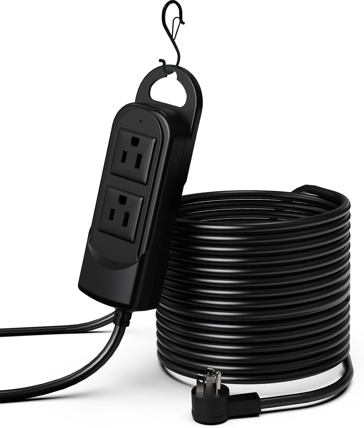 Outdoor Power Strip Weatherproof 25 Ft Extension Cord Waterproof Power Strip,2 AC Outlets,IPX4 Waterproof and Electric Shock Protection for Camping, Home, Garden, Office