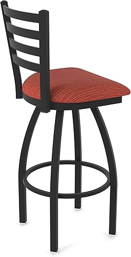 Miniatura 46 de 410 Jackie Taburete de bar giratorio de 36 pulgadas con acabado antiarrugas negro y asiento de vinilo negro Vinilo negro,Canter Burdeos,Tierra