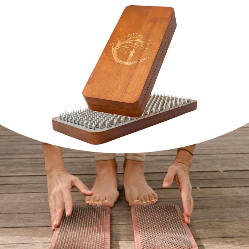 Lot de 2 Planches de avec Clous, faciles à Transporter, 32 x 13 x 4 cm, pour acupression et méditation