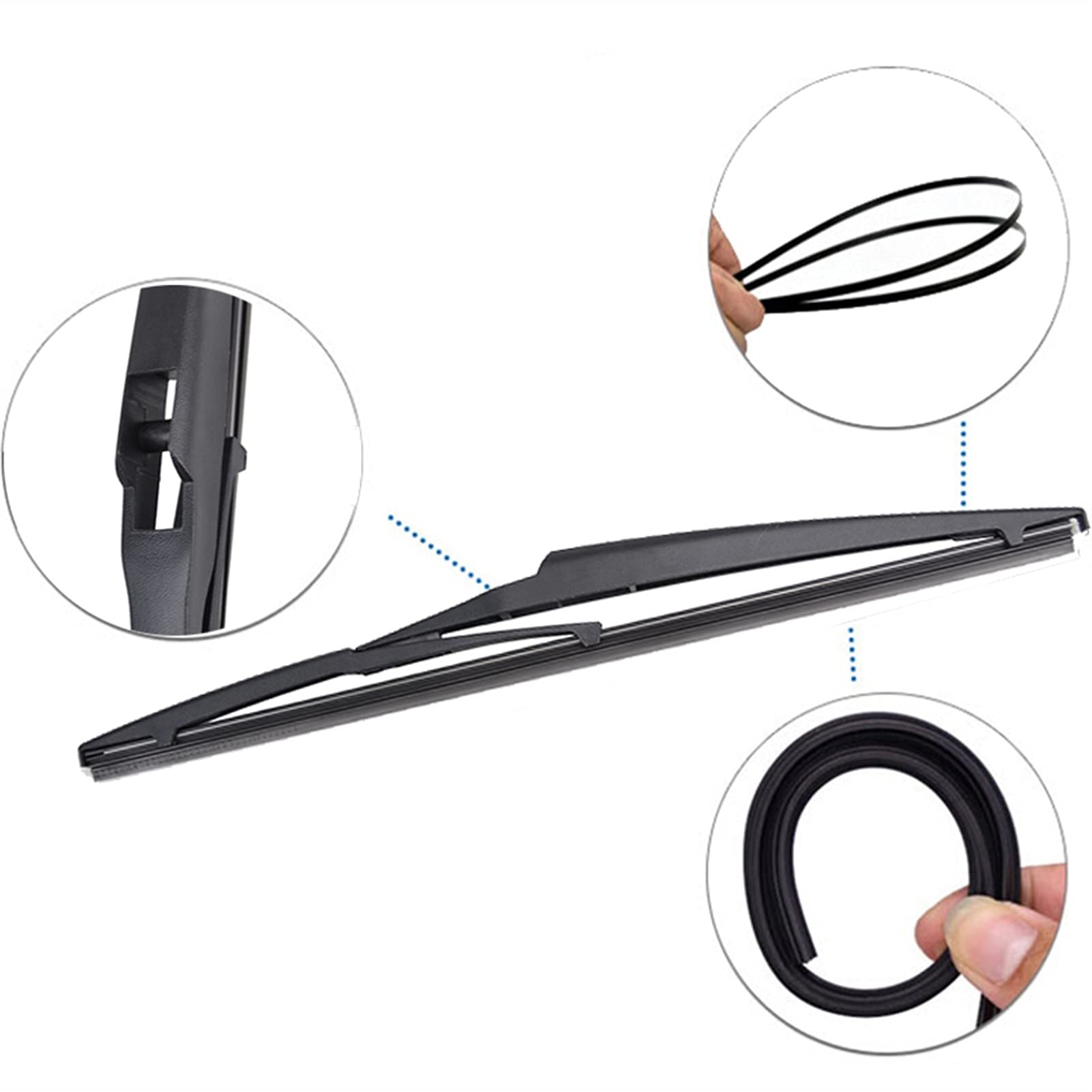 para Mitsubishi para Pajero para Shogun 2007-2015 Limpiaparabrisas 12 "limpiaparabrisas Trasero Y Juego De Brazo Parabrisas Ventana Trasera