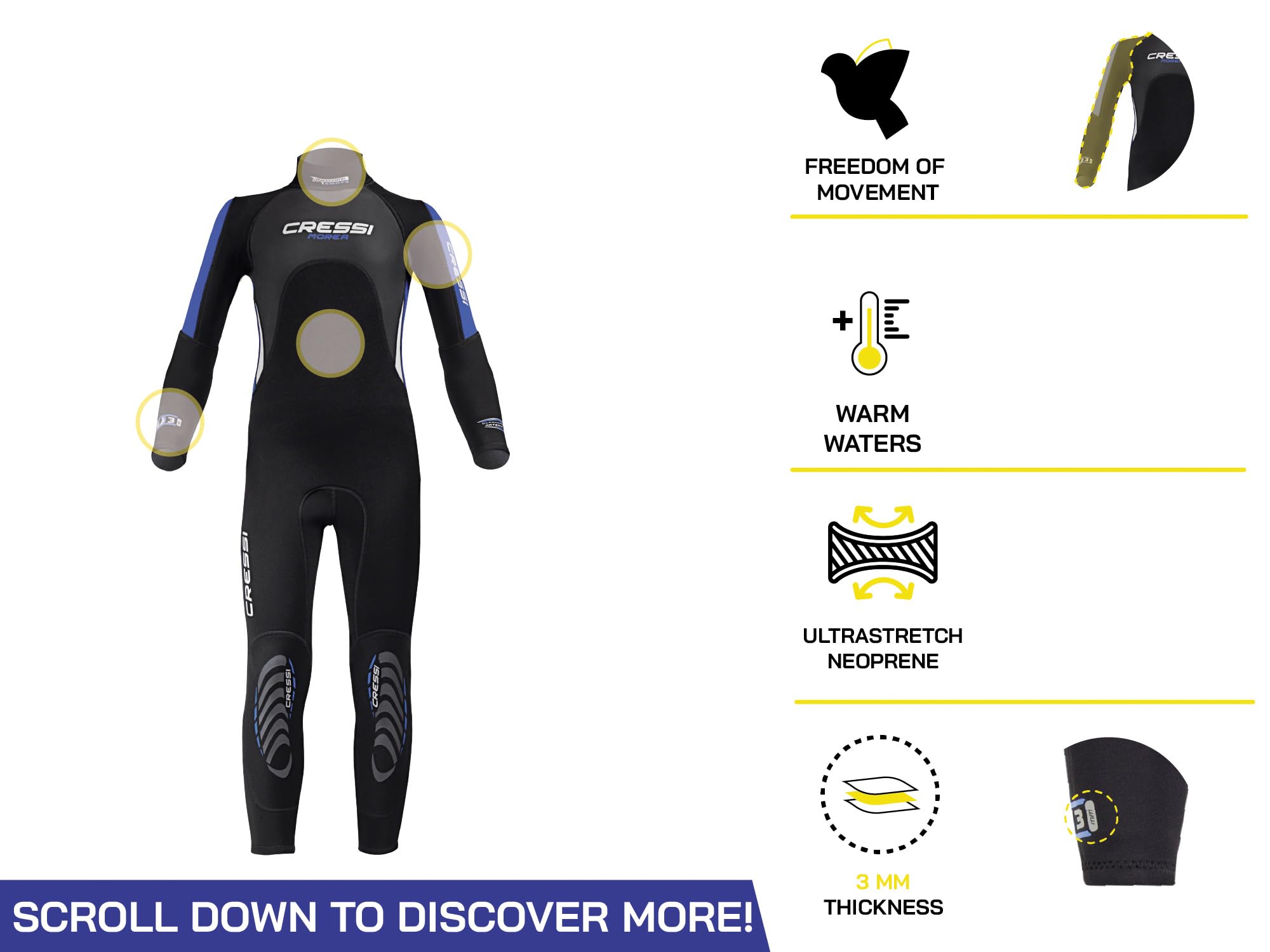 Cressi Morea Jr Monopiece Wetsuit