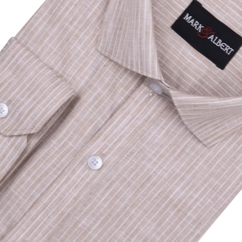 Image of Men's Striped Cotton Formal Shirt