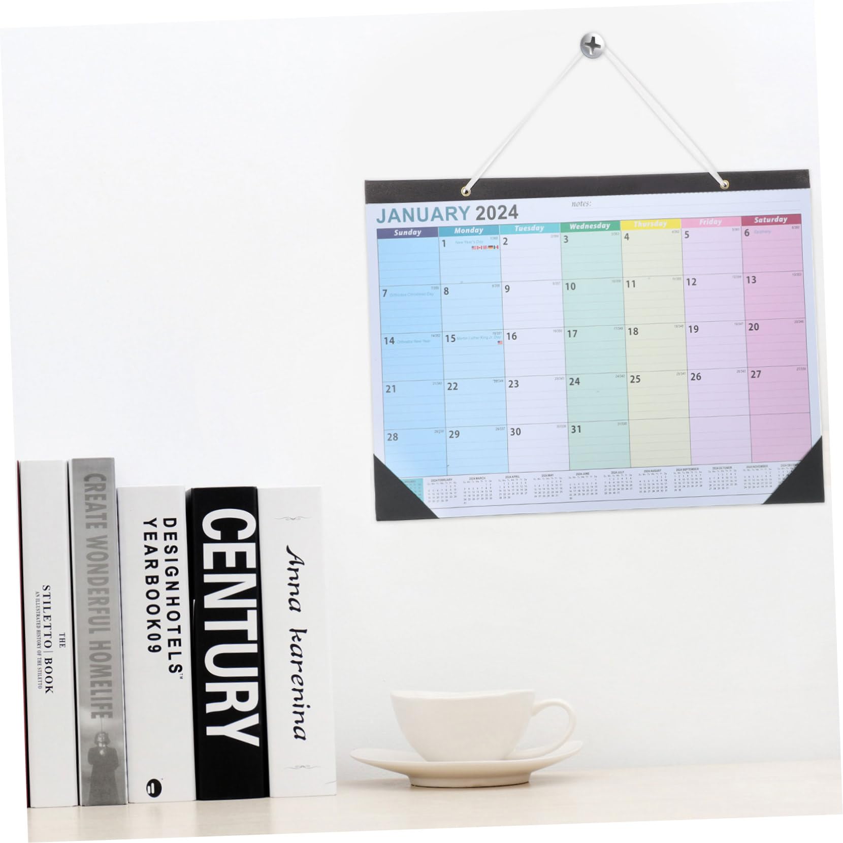 VILLCASE 4stücke Wandkalender Für Schule Und Zuhause Dekorativer Planer Mit Memo- Englischer Monatskalender Für Effektive Planung Und Organisation