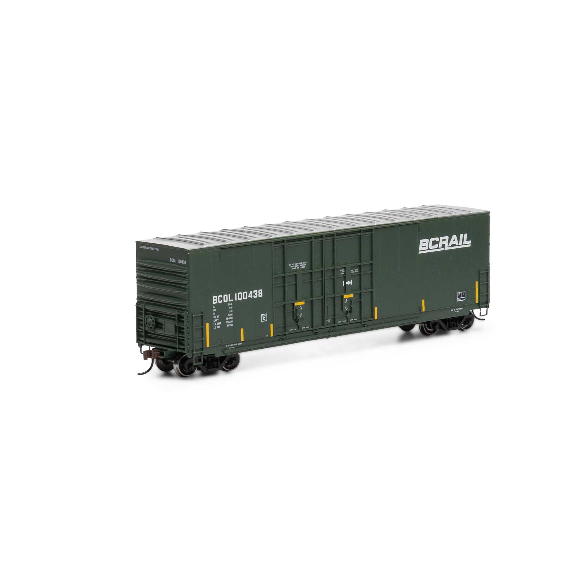 Athearn HO High-Cube DD Plug Box BCOL #100438 ATH88206 HO Rolling Stock