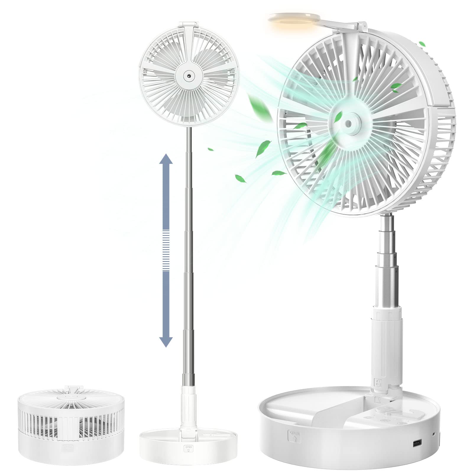 Buy 8" Foldaway Portable Table Fan 10000mAh Rechargeable Battery