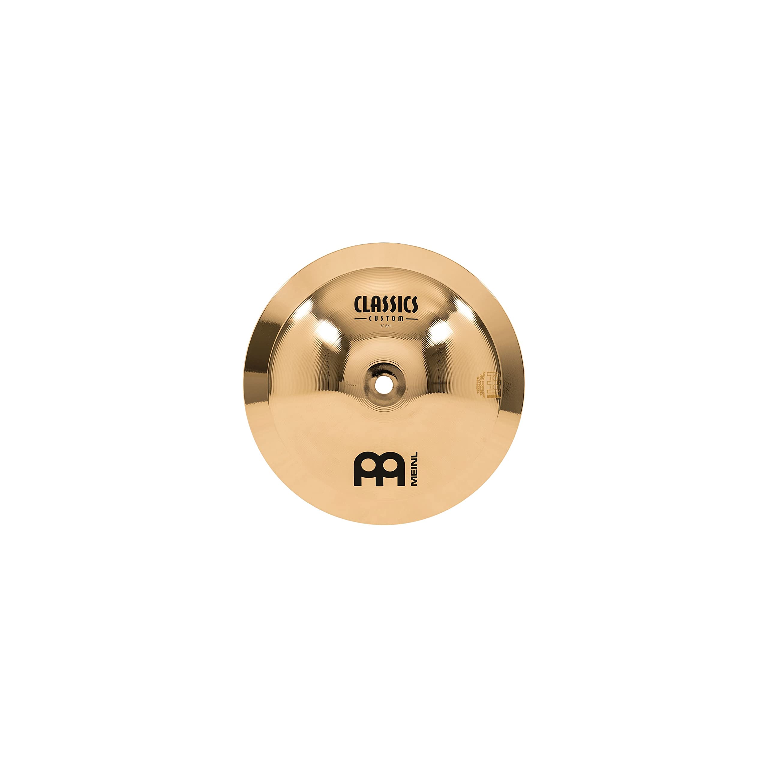 Meinl Cymbals Classics Custom Brilliant Bell Cymbal 8 inch (Video) for Drum Set (20,32cm) B12 Bronze, Brilliant Finish, Made in Germany (CC8B-B)